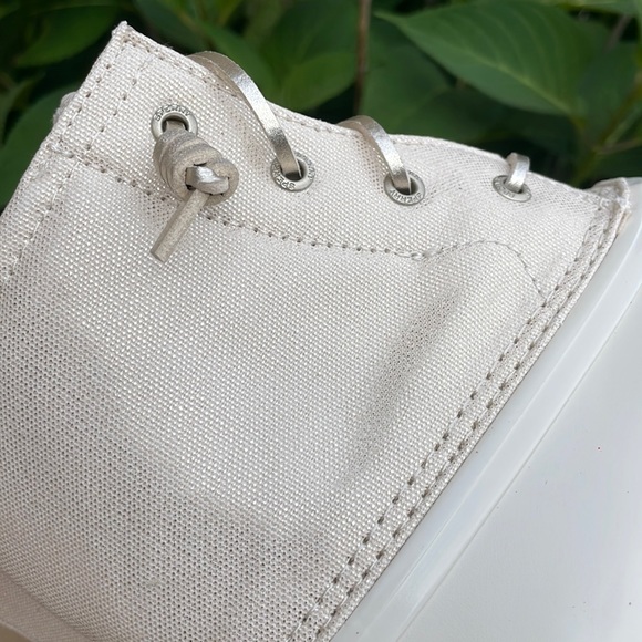 Sperry Topsider Saltwater Boot Ivory w Gold Girls Sz 5 M STK164049 Duck - Picture 8 of 17